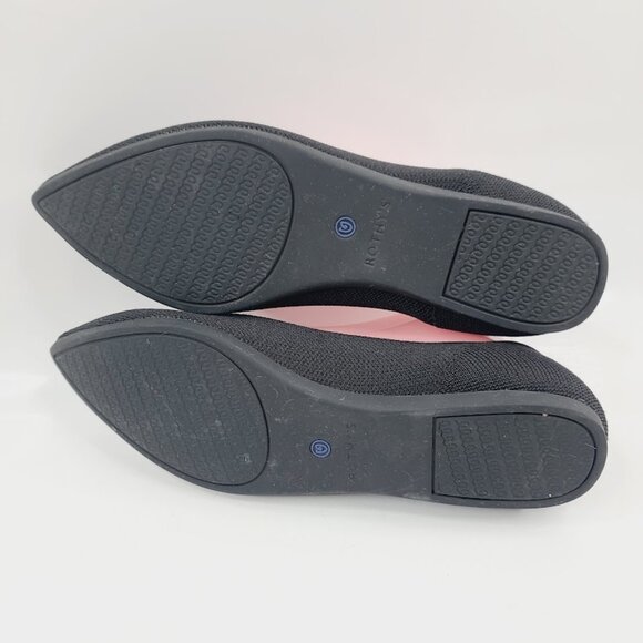 Rothy's Women's Black The Point II Canvas Slip-On Casual Ballet Flat Size 9 - Picture 5 of 7